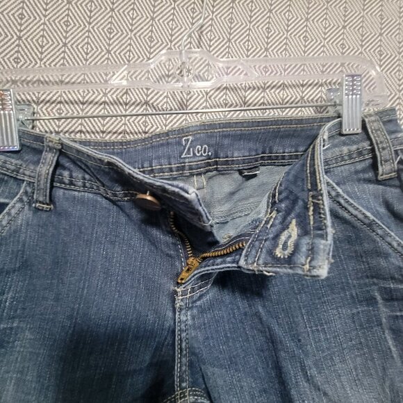 ZCO Jeans Women's Blue Straight Leg Jeans With Back Zipper Pockets Size 30/10 - Picture 2 of 10